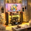 Aheaplus 4-Tier Wooden AV Component Media Stand Stereo Cabinet with Power Outlets and LED Lights - 2 of 4