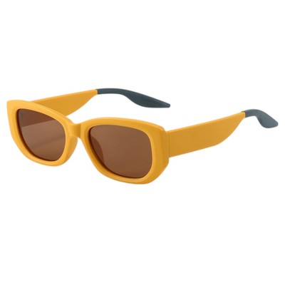 Anna-Kaci Retro Thick Frame Cat Eye Sunglasses with Contrasting Arms and UV400 Protective Lenses