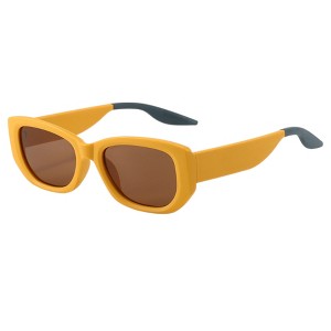 Anna-Kaci Retro Thick Frame Cat Eye Sunglasses with Contrasting Arms and UV400 Protective Lenses - 1 of 2