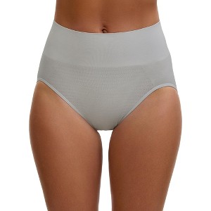 INSPIRE CHIC Women's High Waist Tummy Slimming Elastic Waistband Briefs Breathable Butt Lifter Underwear - 1 of 4