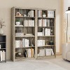 Wooden Tall Bookcase, Modern Bookshelf with 5 Tiers and Open Storage, Floor Standing Display Shelves for Office, Living Room, White - 4 of 4