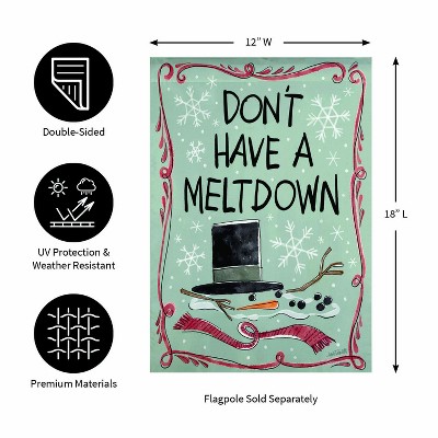Holiday Fun Reversible Suede Christmas Garden Flag 12 x 18 Inches