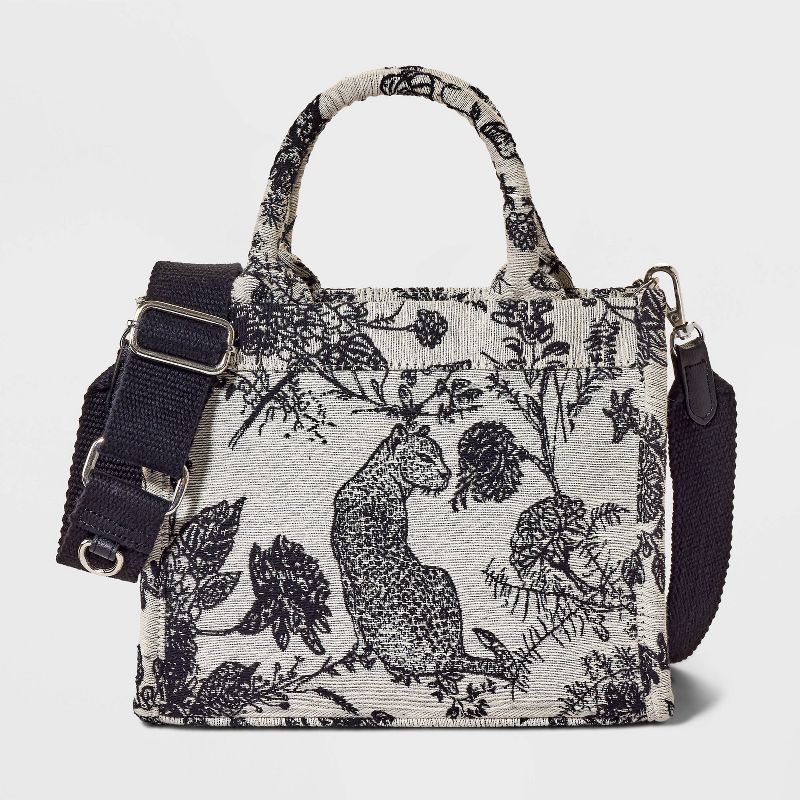 Small Jacquard Boxy Tote Handbag - A New Day&#8482;, 1 of 9