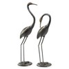 SPI Home Watchful Waders Garden Cranes Set of 2 – 28" Cast Iron Bird Sculptures with Rustic Finish, Outdoor Decorative Statues - 2 of 3