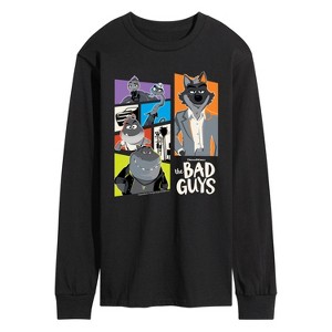 Men's - The Bad Guys - Mr. Wolf and Friends Collage Long Sleeve Graphic T-Shirt - 1 of 3