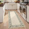 TackView Floral Washable Rug for Living Room Bedroom Vintage Soft Large Floor Carpet for Dining Room Geometric Bordered Floor Cover - 4 of 4