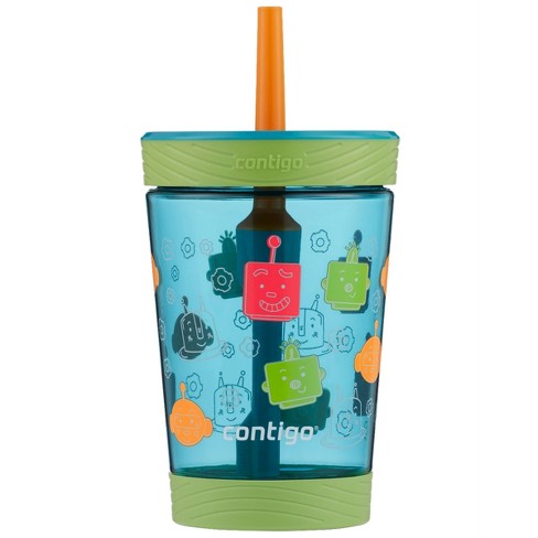 Contigo 14 Oz. Kid's Tritan Plastic Tumbler W/ Straw - Friendly Bots :  Target