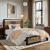 Allewie Metal Bed Frame with Rustic Headboard & Footboard, Sturdy Frame Construction, No Box Spring Needed - 2 of 4