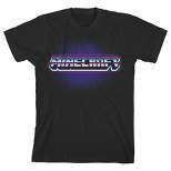 Minecraft Chrome Logo Boy's Black T-shirt