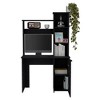 NicBex Home Office Desk 38.7" Modern Computer Desk with 4 Open Storage Shelves, Cabinet and Wooden Frame for Office, Study, Living Room - 2 of 4