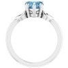 Pompeii3 7mm Blue Topaz Women's Heart Ring in 14k Gold 5.5mm Tall - 3 of 4