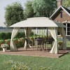 10' x 13' Outdoor Gazebo Patio Gazebo Canopy, Double Vented Roof, Steel Frame, Curtain Sidewalls, Sun Shade Shelter for Garden, Lawn, Deck - 2 of 4