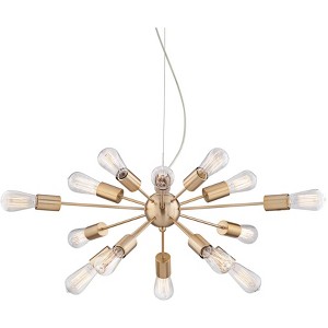 Possini Euro Design Hemingson Gold Large Chandelier 33" Wide Modern Sputnik 12-Light LED Fixture for Dining Room House Foyer Kitchen Island Entryway - 1 of 4