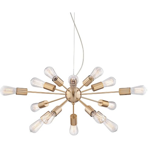 Possini Euro Design Janae Plated Gold Chandelier 29 1/2 Wide Modern  Sputnik 12-Light Fixture for Dining Room House Foyer Kitchen Island  Entryway 