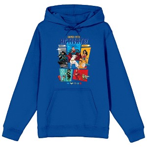 DC Legion of Super Pets Heroes Group Men's Royal Blue Hoodie - 1 of 3