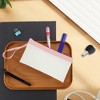 Unique Bargains Translucent Frosted Spacious Stationery Bag with Zipper for Teen Girls Boy Office Men Women - 2 of 4