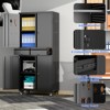 SUXXAN 71" H Metal Garage Storage Cabinet with Wheels, Pegboard and Drawer, Assembly required - 4 of 4