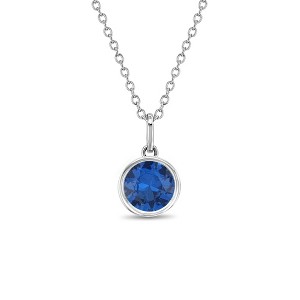 Girls' Birthstone Cubic Zirconia Sterling Silver Necklace - In Season Jewelry - 1 of 4