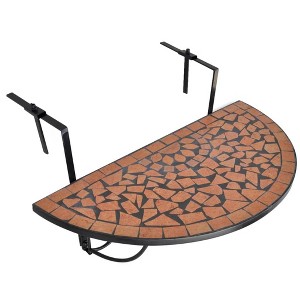 vidaXL Hanging Balcony Table, Terracotta Mosaic - 1 of 4