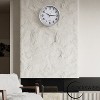 Clockswise Round Quartz Wall Clock Non-Ticking Battery Operated with Silent Sweep Movement, Aluminum Silver Frame - 4 of 4