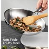 KOCH SYSTEME CS Stainless Steel Pan, 10inch/12inch Tri-Ply Stainless Steel Frying Pan with Stay-Cool Handle, Sliver - 4 of 4