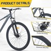 29 Inch Mountain Bike, Steel Frame Single-speed Trail Commuter City Mountain Bike with Front and Rear Double Disc Brakes & Suspension Fork - 3 of 4