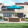 TiramisuBest 9ft Aluminum Cantilever Tilt Patio Umbrella with Center Pole - Lake Blue (Not Base) - 2 of 4