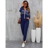 Womens Loose Fit Jumpsuit Nordic Print Hooded Jumpsuit wtih Front Zipper Elastic Ankle Jogger Jumpsuits - 4 of 4