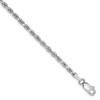 Black Bow Jewelry 2.75mm 10k White Gold D/C Quadruple Rope Chain Bracelet - 3 of 4