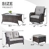 POCASSY 6 Piece Rattan Sofa Seating Group with Cushions - 4 of 4