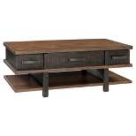 Stanah Coffee Table with Lift Top Black/Brown - Signature Design by Ashley