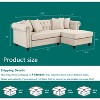Chesterfield L Shaped Sectional Sofa  for Living Room Reversible Chaise 4 Pillows -Morden Fort - 4 of 4