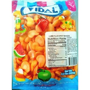Vidal Gummi Candy Collection – 2.2 lb Bags – Spicy Mangos & Pineapple Rings – Chewy Fruity Candy Variety - 1 of 4