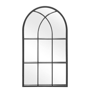Aoibox Arched Window Wall Mirror, Decorative Mirror for Bathroom, Bedroom, Entryway, Living Room, Farmhouse Wall Decor with Metal Frame in Black - 1 of 4