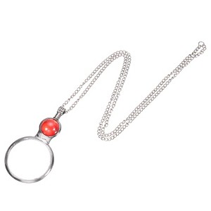 Unique Bargains 3X Magnifying Glass Necklace for Women Reading Gift Jewelry - 1 of 4