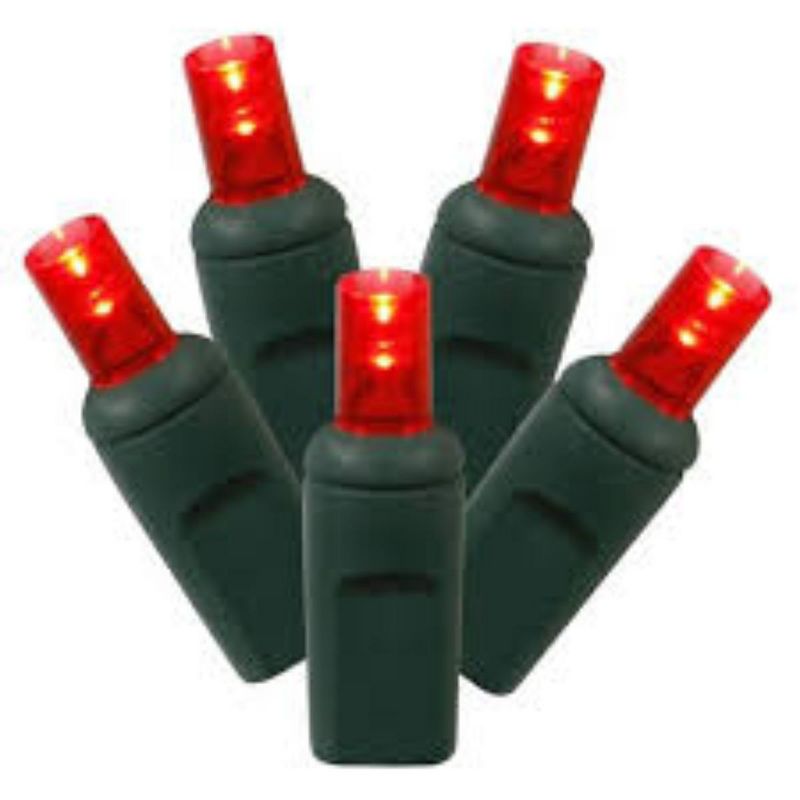 Northlight 50 Red LED Wide Angle Christmas Lights - 16.25 ft Green Wire, 3 of 4
