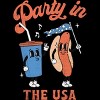 Men's Design By Humans Party In The USA, 4th of July By T-Shirt - 2 of 2