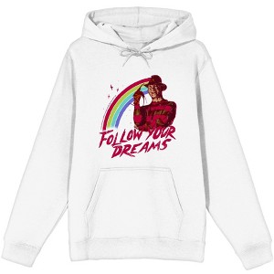 A Nightmare On Elm Street Follow Your Dreams Adult Long Sleeve Hoodie - 1 of 2