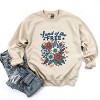 Simply Sage Market Distressed Land Of The Free Flowers Sweatshirt - 3 of 4