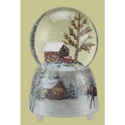 Roman 4.75" Musical Winter Scene Bridge Christmas Snow Globe Glitterdome