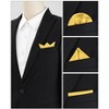 INSPIRE CHIC Men's Wedding Party Solid Color Self-Folded Pocket Squares - 4 of 4