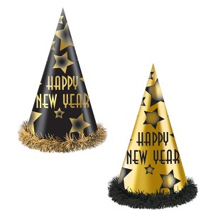 Beistle Happy New Year Party Hats, 12", (25/Pkg) Multicolored - 1 of 4