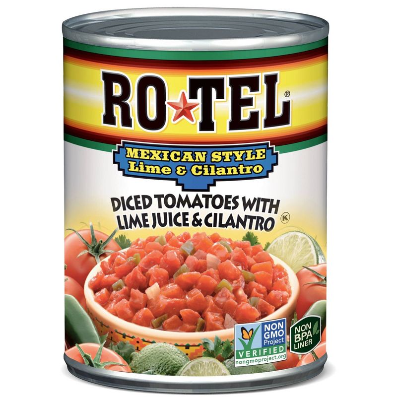 Rotel Mexican Festival Diced Tomatoes with Lime Juice & Cilantro 10oz, 1 of 6