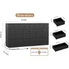 Homhougo Dresser for Bedroom,12 Drawer Dressers & Chests of Drawers, Wood Storage Drawer Dresser with Power Outlet, 61 Inch Black - 2 of 4