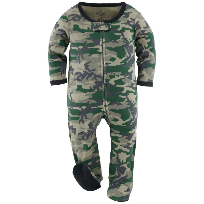 The Peanutshell Footed Baby Sleepers for Boys, Dino Camo, 3-Pack Newborn to 12 Months, 4 of 8