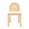 TOV Furniture Amara Natural Rattan and Performance Fabric Arched Back Dining Chair - 3 of 4