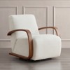 Spruce&Spring Modern Swivel Accent Chair & U-Shaped Wood Armrest - 3 of 4