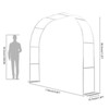 Garden Arch Trellis for Climbing Plants, Metal Arch Frame, Plant Support Climbing Vines and Flowers Stands, Outdoor Wedding Arch for Ceremony, Black - 2 of 4