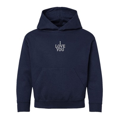 The Juniper Shop Embroidered I Love You Words Youth Graphic Hoodie