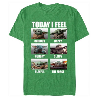 Men's Star Wars: The Mandalorian Grogu Today I Feel Scenes T-Shirt